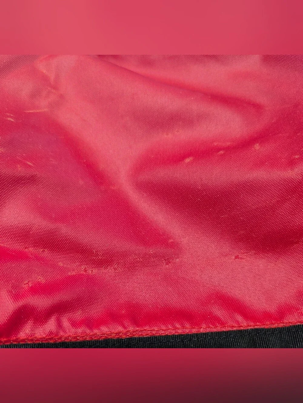 The North Face Red Lumbar Pack with Blue Trim